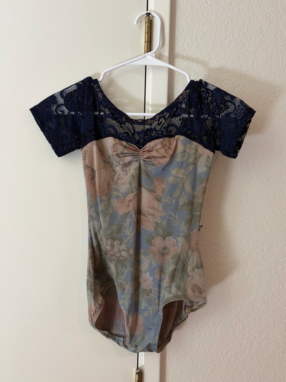 Luckyleo Elegant Custom Lace Floral Leotard Adult Medium
